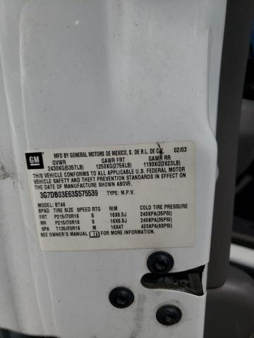 Photo 10 from auction – 2003 PONTIAC AZTEK with VIN 3G7DB03E63S575539