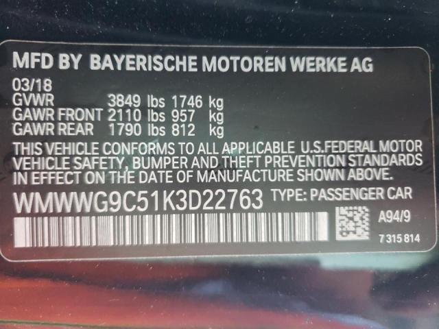 Photo 10 from auction – 2019 MINI COOPER S with VIN WMWWG9C51K3D22763