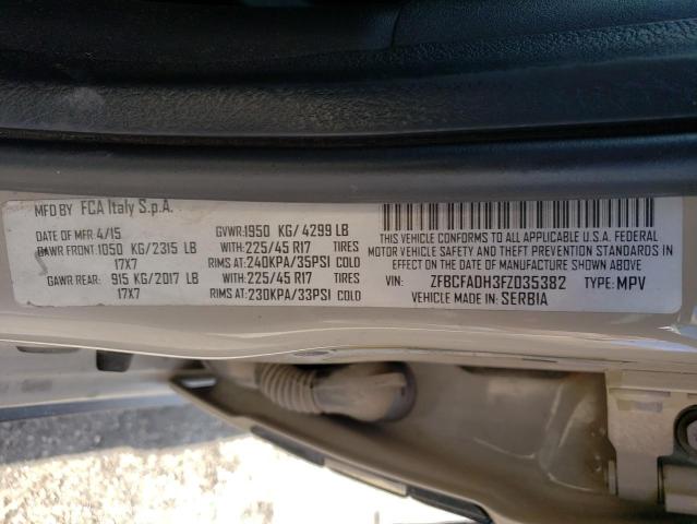Photo 10 from auction – 2015 FIAT 500L TREKK with VIN ZFBCFADH3FZ035382