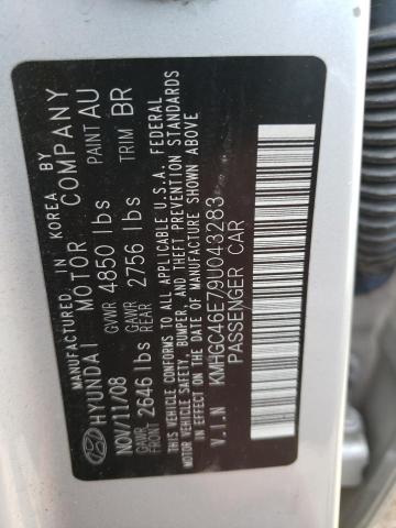 Photo 10 from auction – 2009 HYUNDAI GENESIS 3. with VIN KMHGC46E79U043283