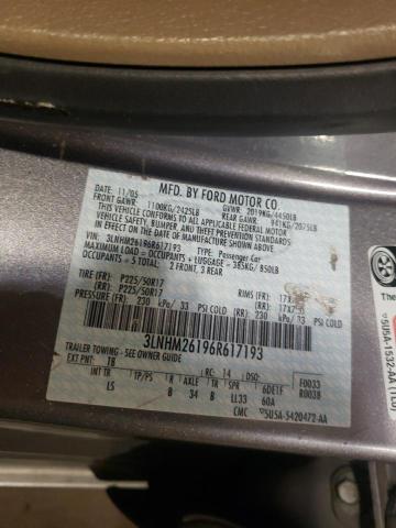 Photo 10 from auction – 2006 LINCOLN ZEPHYR with VIN 3LNHM26196R617193