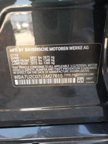 Photo 10 from auction – 2020 BMW 750 XI with VIN WBA7U2C07LGM27615