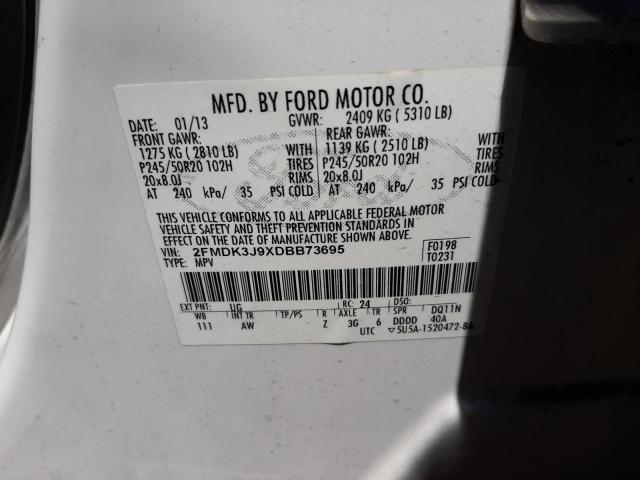 Photo 10 from auction – 2013 FORD EDGE SEL with VIN 2FMDK3J9XDBB73695