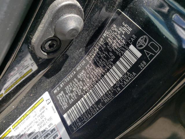 Photo 10 from auction – 2009 TOYOTA COROLLA BA with VIN 2T1BU40E59C127183