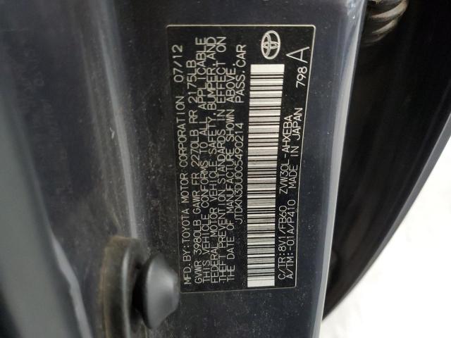 Photo 10 from auction – 2012 TOYOTA PRIUS with VIN JTDKN3DU0C5490214