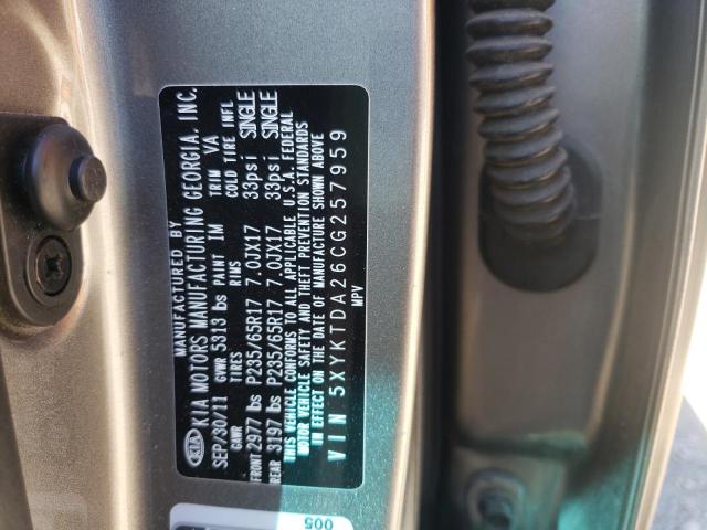 Photo 10 from auction – 2012 KIA SORENTO BA with VIN 5XYKTDA26CG257959