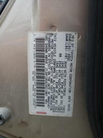 Photo 10 from auction – 2001 LEXUS RX 300 with VIN JTJHF10U410211887
