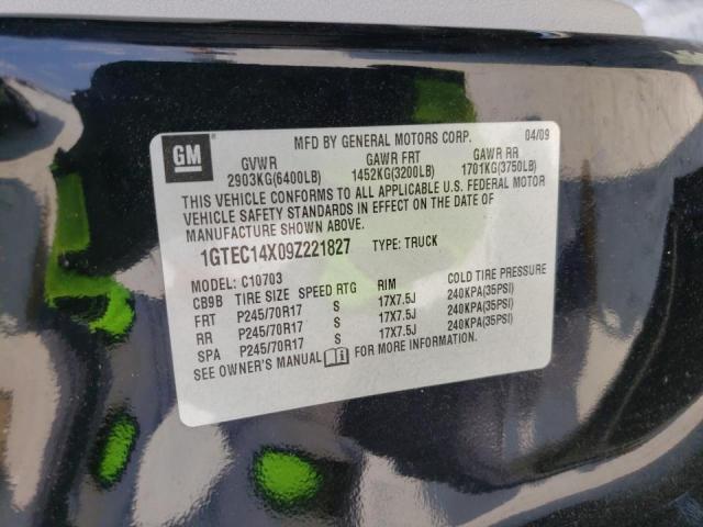 Photo 10 from auction – 2009 GMC SIERRA C15 with VIN 1GTEC14X09Z221827