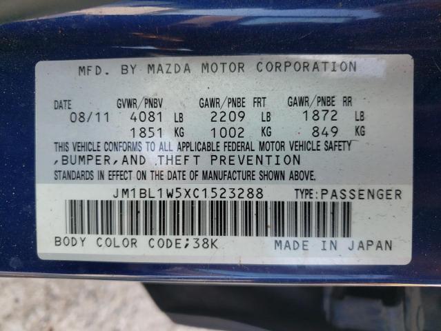Photo 10 from auction – 2012 MAZDA 3 S with VIN JM1BL1W5XC1523288