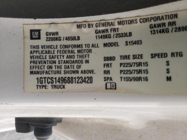 Foto 10 de la subasta – 2008 GMC CANYON con VIN 1GTCS149688123420