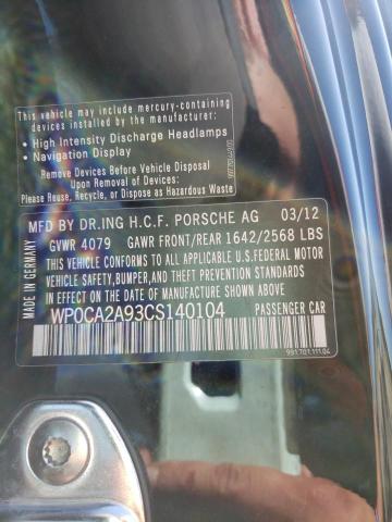 Photo 10 from auction – 2012 PORSCHE 911 CARRER with VIN WP0CA2A93CS140104