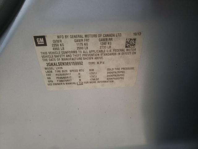 Photo 10 from auction – 2014 GMC TERRAIN SL with VIN 2GKALSEK9E6159992