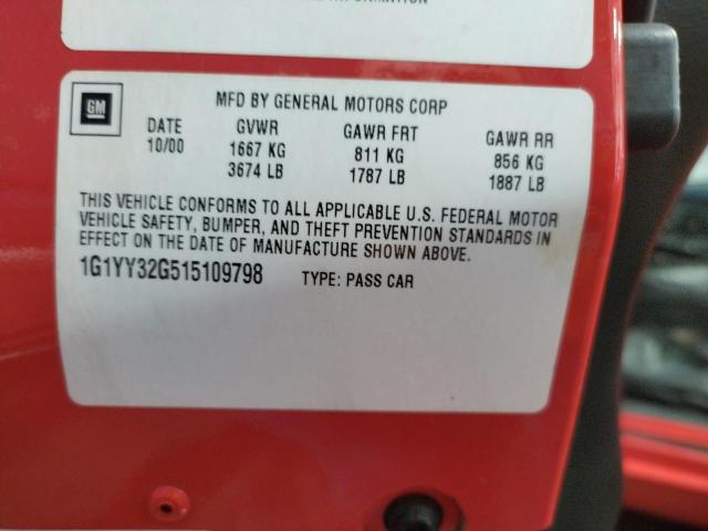 Photo 10 from auction – 2001 CHEVROLET CORVETTE with VIN 1G1YY32G515109798