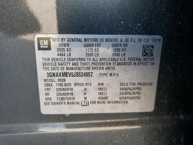 Photo 10 from auction – 2018 CHEVROLET EQUINOX PR with VIN 3GNAXMEV9JS624957