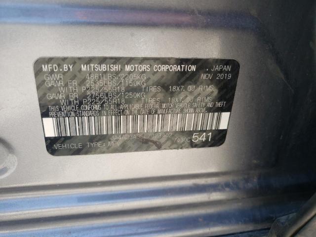 Photo 10 from auction – 2020 MITSUBISHI OUTLANDER with VIN JA4AD3A35LZ023402