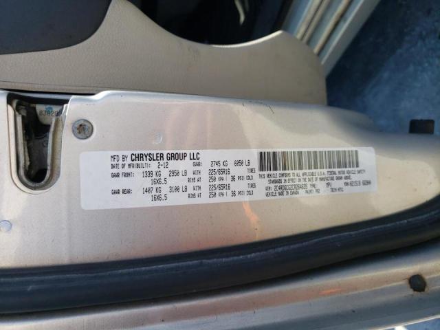 Photo 10 from auction – 2012 DODGE GRAND CARA with VIN 2C4RDGCG2CR264635
