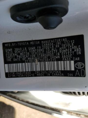 Photo 10 from auction – 2013 TOYOTA COROLLA BA with VIN 2T1BU4EE7DC991315