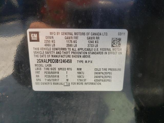 Photo 10 from auction – 2011 CHEVROLET EQUINOX LT with VIN 2GNALPEC6B1246458