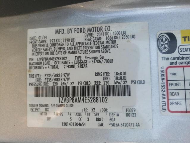 Photo 10 from auction – 2014 FORD MUSTANG with VIN 1ZVBP8AM4E5288102