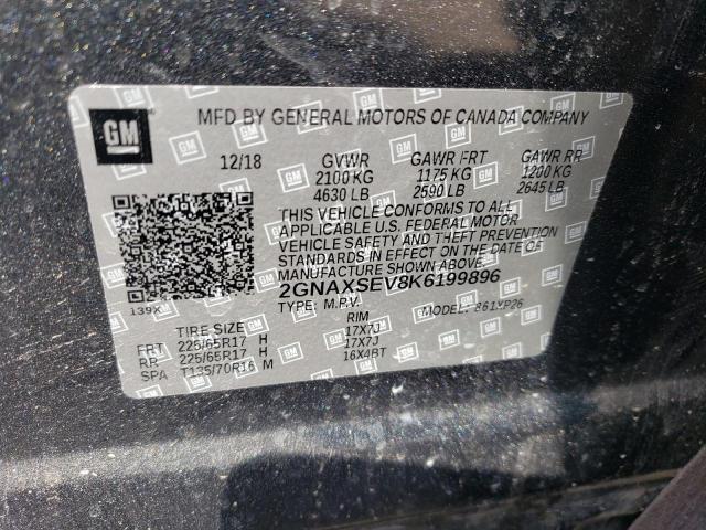 Photo 10 from auction – 2019 CHEVROLET EQUINOX LS with VIN 2GNAXSEV8K6199896