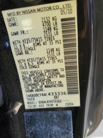 Photo 10 from auction – 2010 NISSAN FRONTIER K with VIN 1N6BD0CT4AC433336