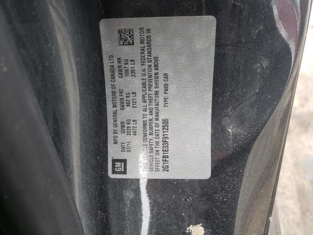 Photo 10 from auction – 2015 CHEVROLET CAMARO LS with VIN 2G1FB1E33F9112506
