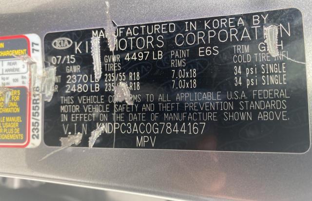Photo 10 from auction – 2016 KIA SPORTAGE E with VIN KNDPC3AC0G7844167