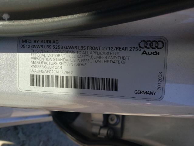 Photo 10 from auction – 2012 AUDI A6 PRESTIG with VIN WAUHGAFC2CN172962