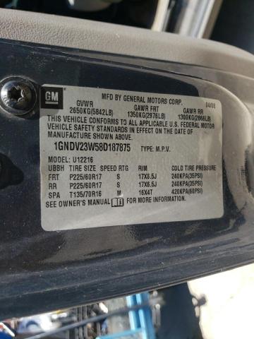 Photo 10 from auction – 2008 CHEVROLET UPLANDER L with VIN 1GNDV23W58D187875