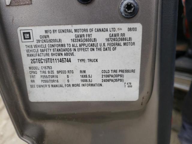 Photo 10 from auction – 2001 GMC NEW SIERRA with VIN 2GTEC19T011146744