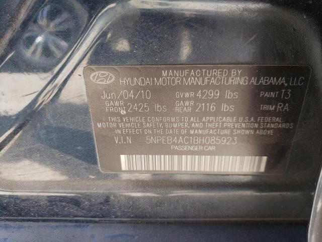 Photo 10 from auction – 2011 HYUNDAI SONATA GLS with VIN 5NPEB4AC1BH085923