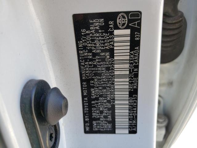 Photo 10 from auction – 2016 TOYOTA COROLLA L with VIN 2T1BURHE2GC603520