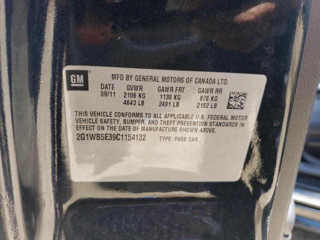 Photo 10 from auction – 2012 CHEVROLET IMPALA LT with VIN 2G1WB5E39C1154132