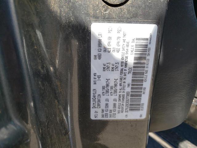 Photo 10 from auction – 2003 DODGE RAM 2500 S with VIN 3D7KU28C83G773893