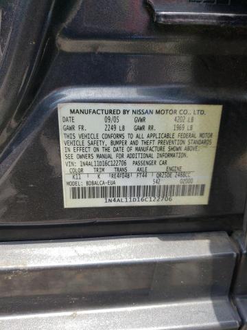 Photo 10 from auction – 2006 NISSAN ALTIMA S with VIN 1N4AL11D16C122706