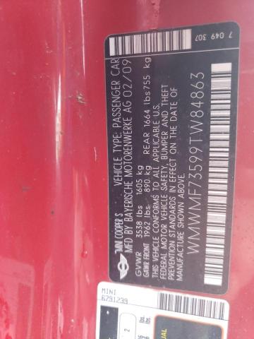 Photo 10 from auction – 2009 MINI COOPER S with VIN WMWMF73599TW84863