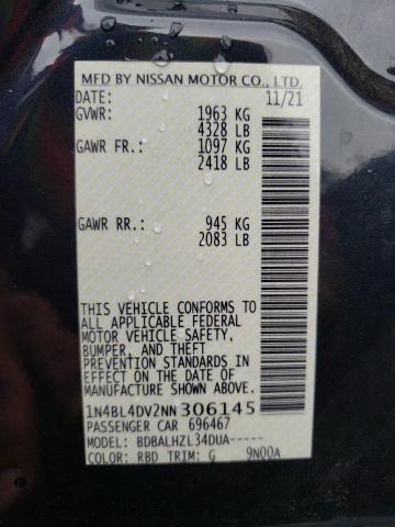 Photo 10 from auction – 2022 NISSAN ALTIMA SV with VIN 1N4BL4DV2NN306145