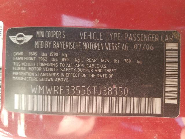Photo 10 from auction – 2006 MINI COOPER S with VIN WMWRE33556TJ38350