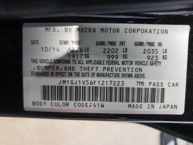 Photo 10 from auction – 2015 MAZDA 6 TOURING with VIN JM1GJ1V56F1217223