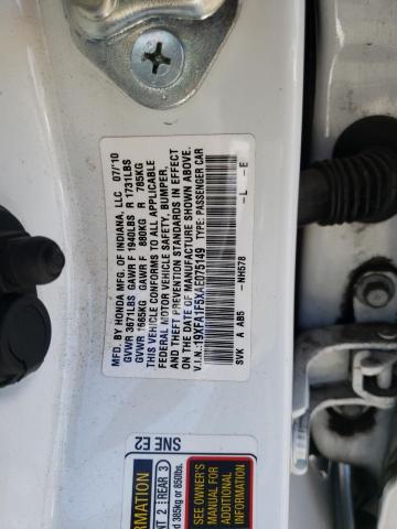 Photo 10 from auction – 2010 HONDA CIVIC LX with VIN 19XFA1F5XAE075149