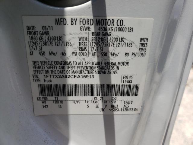 Photo 10 from auction – 2012 FORD F250 SUPER with VIN 1FT7X2A62CEA16913