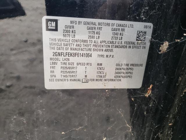 Photo 10 from auction – 2015 CHEVROLET EQUINOX with VIN 2GNFLFEK8F6141064