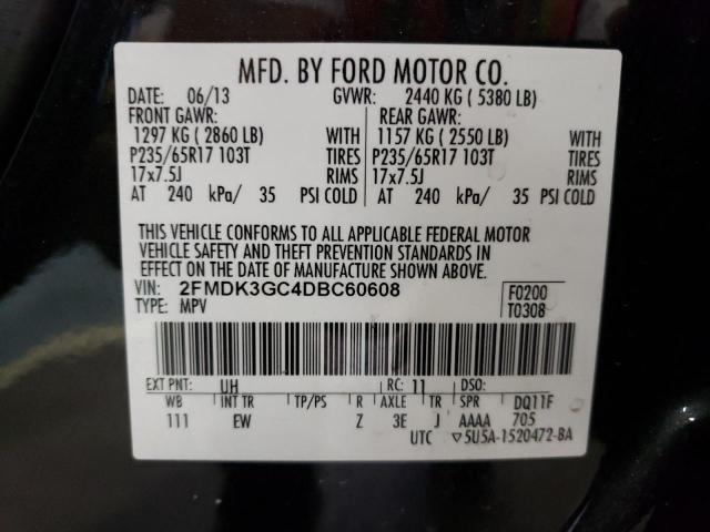 Photo 10 from auction – 2013 FORD EDGE SE with VIN 2FMDK3GC4DBC60608
