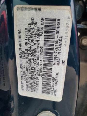 Photo 10 from auction – 2000 TOYOTA COROLLA VE with VIN 2T1BR12E5YC335253