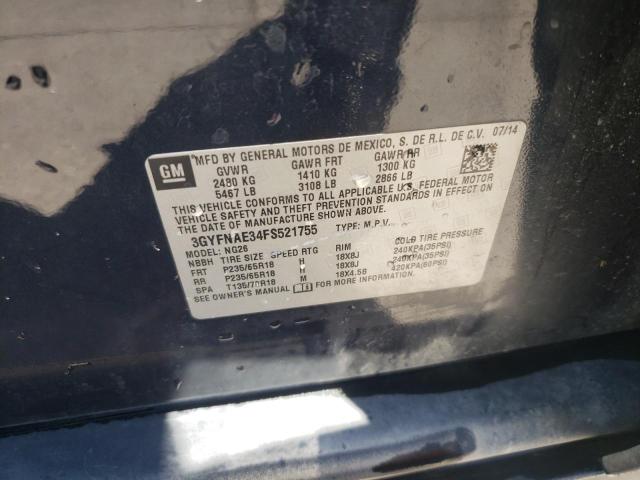 Photo 10 from auction – 2015 CADILLAC SRX with VIN 3GYFNAE34FS521755