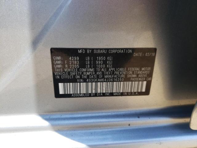 Photo 10 from auction – 2018 SUBARU IMPREZA SP with VIN 4S3GKAM64J3616250