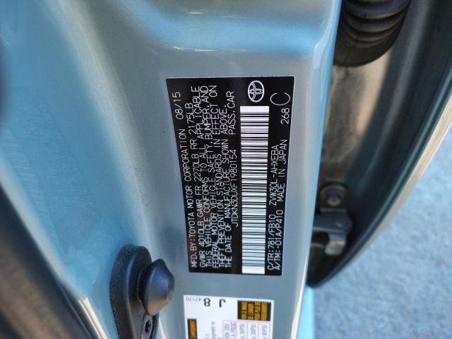 Photo 10 from auction – 2015 TOYOTA PRIUS with VIN JTDKN3DUXF1980154