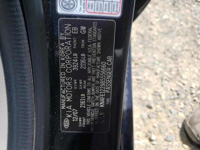 Photo 10 from auction – 2008 KIA SPECTRA EX with VIN KNAFE122985556660