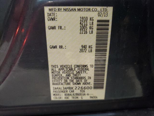 Photo 10 from auction – 2013 NISSAN ALTIMA 2.5 with VIN 1N4AL3AP8DC226600