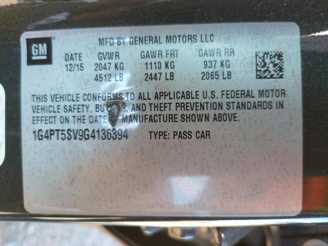 Photo 10 from auction – 2016 BUICK VERANO PRE with VIN 1G4PT5SV9G4136394